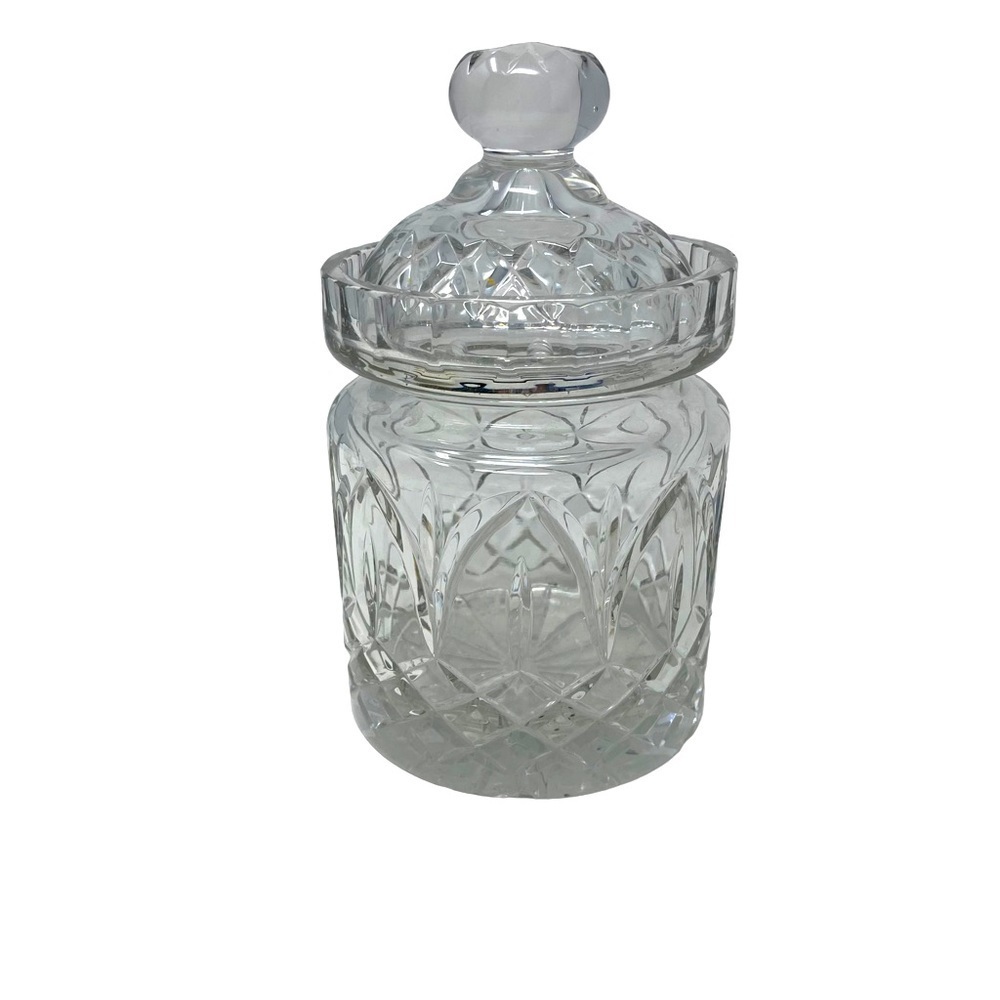 Beautiful Crystal Etched Glass Vintage Candy Dish.